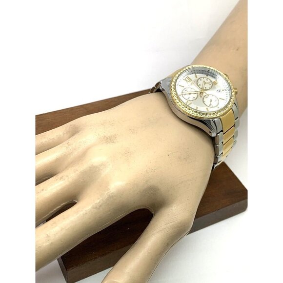 Timex Women's Watch TW2V57700 Quartz Chronograph Silver Dial Two Tone St… - Picture 4 of 14